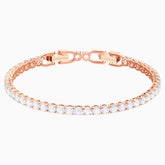 Swarovski Tennis Bracelet; White; Rose-Gold Tone Plated Dalmazio Design